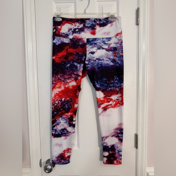 New Agstract Apparel leggings in vibrant colors, blue/white/red size XL - Picture 2 of 13